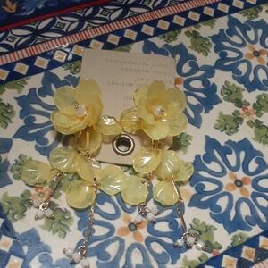 Anthroplogie Floral Drop Earrings